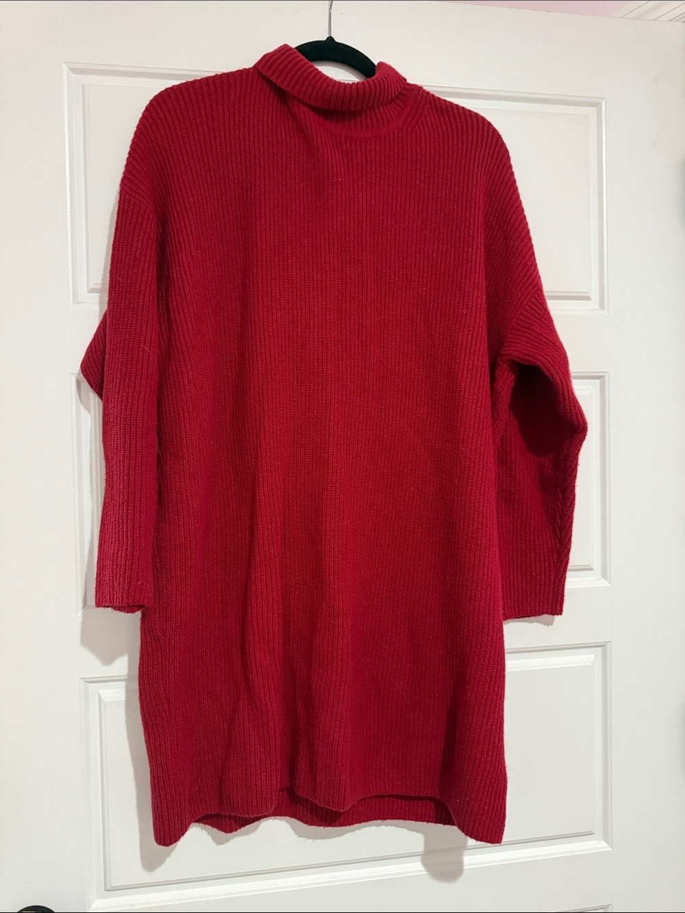 GAP Red Ribbed Turtleneck Sweater